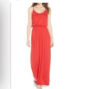 CASLON SLEEVELESS JERSEY MAXI RED DRESS MEDIUM NEW WITH TAGS MEDIUM